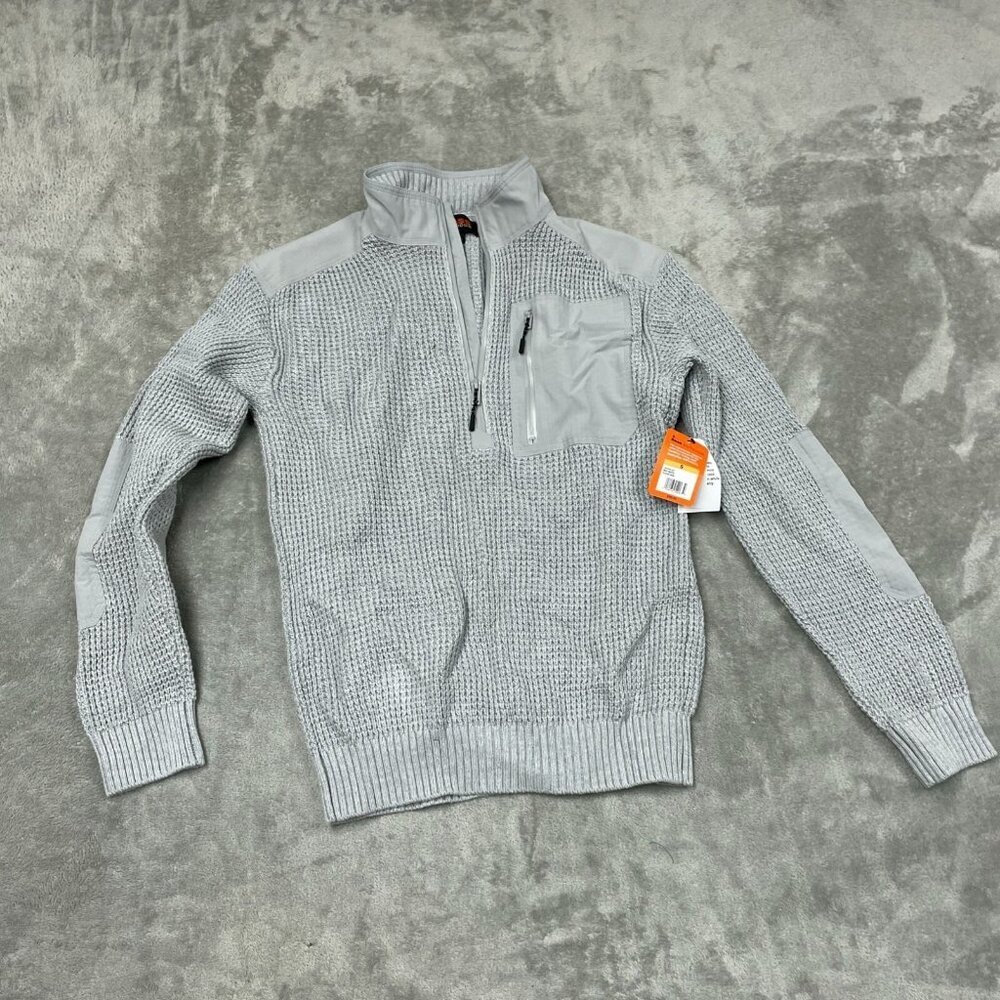 Mens Glacier Gray Bass Outdoor Mixed Cotton Sweater S NWT  6383